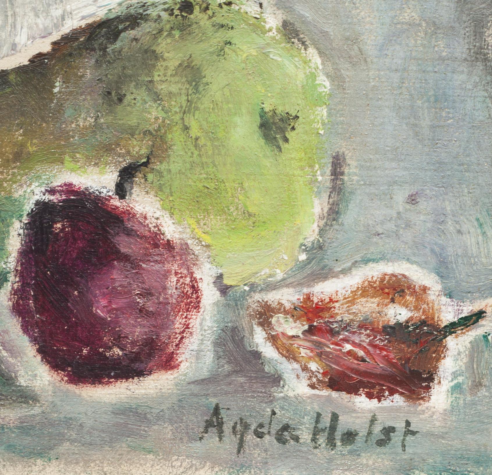AGDA HOLST, olja på pannå, signerad.