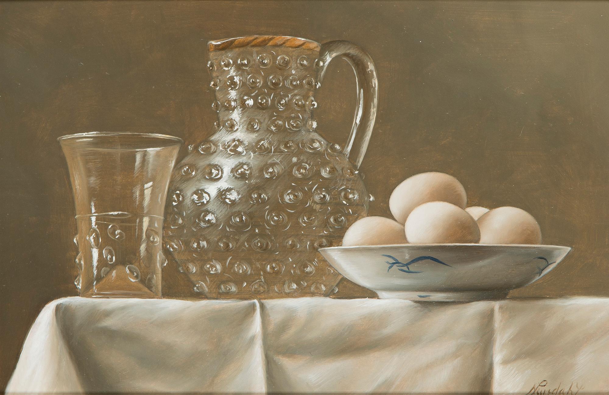 Nadine Lundahl, Still Life with Eggs.