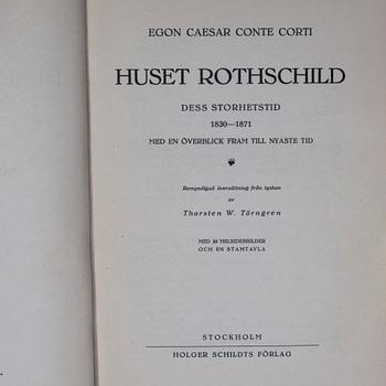 KIRJOJA, 2 NIDETTÄ, Huset Rothschild, Conte Corti, Holger Schildts Förlag 1928-1930.