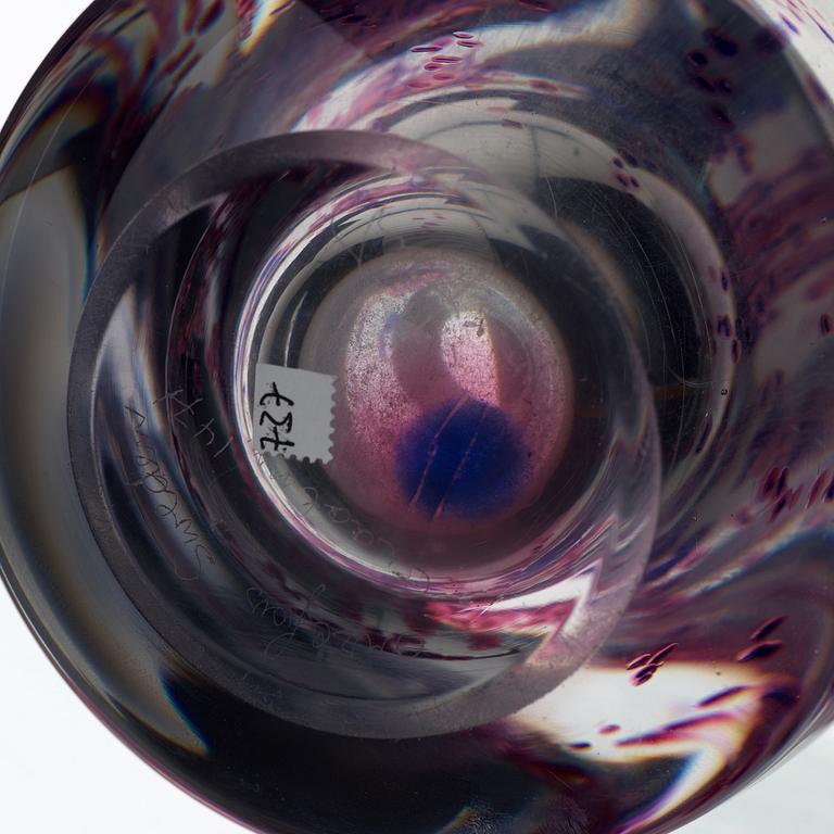 An Edward Hald 'graal' glass vase, Orrefors, Sweden 1944.