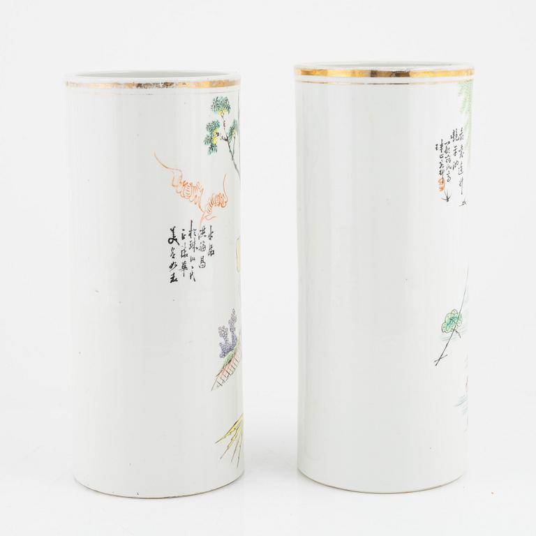 Two of porcelain vases, China, mid 20th century.