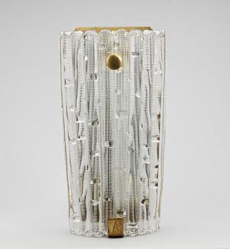 VÄGGLAMPA, Orrefors, 1950/60-tal.