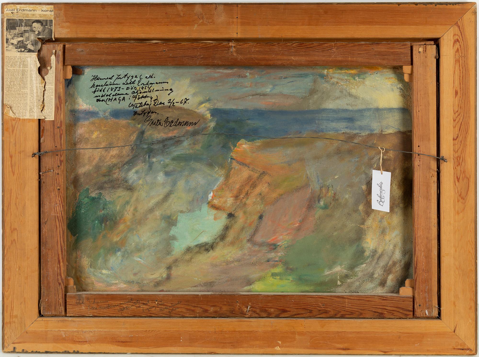 AXEL ERDMANN, olja på duk.