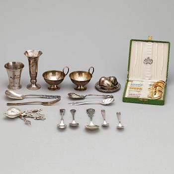 PARTI SILVER, bland annat GAB, Stockholm, 1903. Totalvikt ca 468 gram.