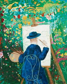 Lennart Jirlow, The artist in the garden.