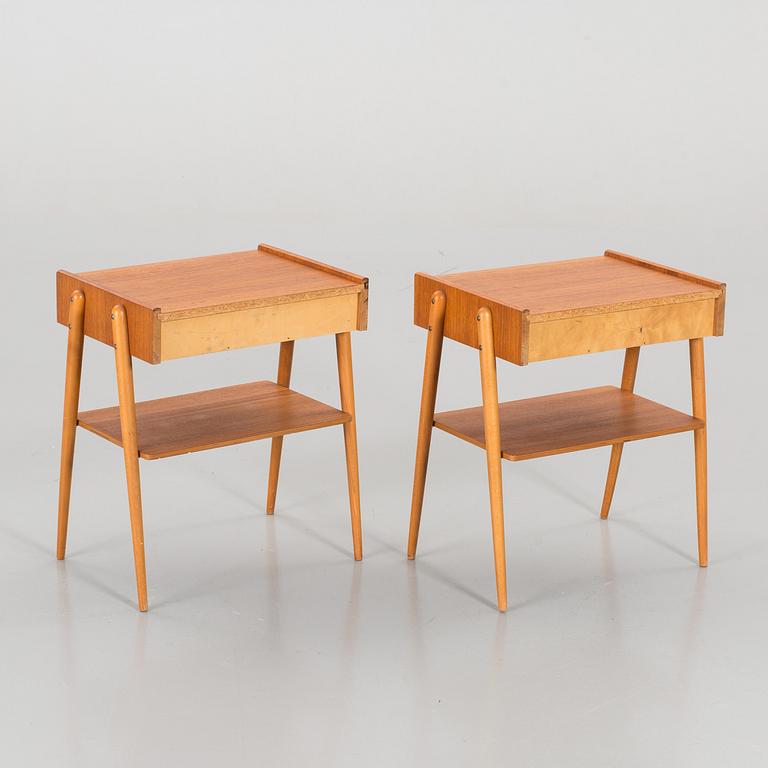 A pair of bedside table, AB Carlström & Co. Möbelfabrik, late 20th century,