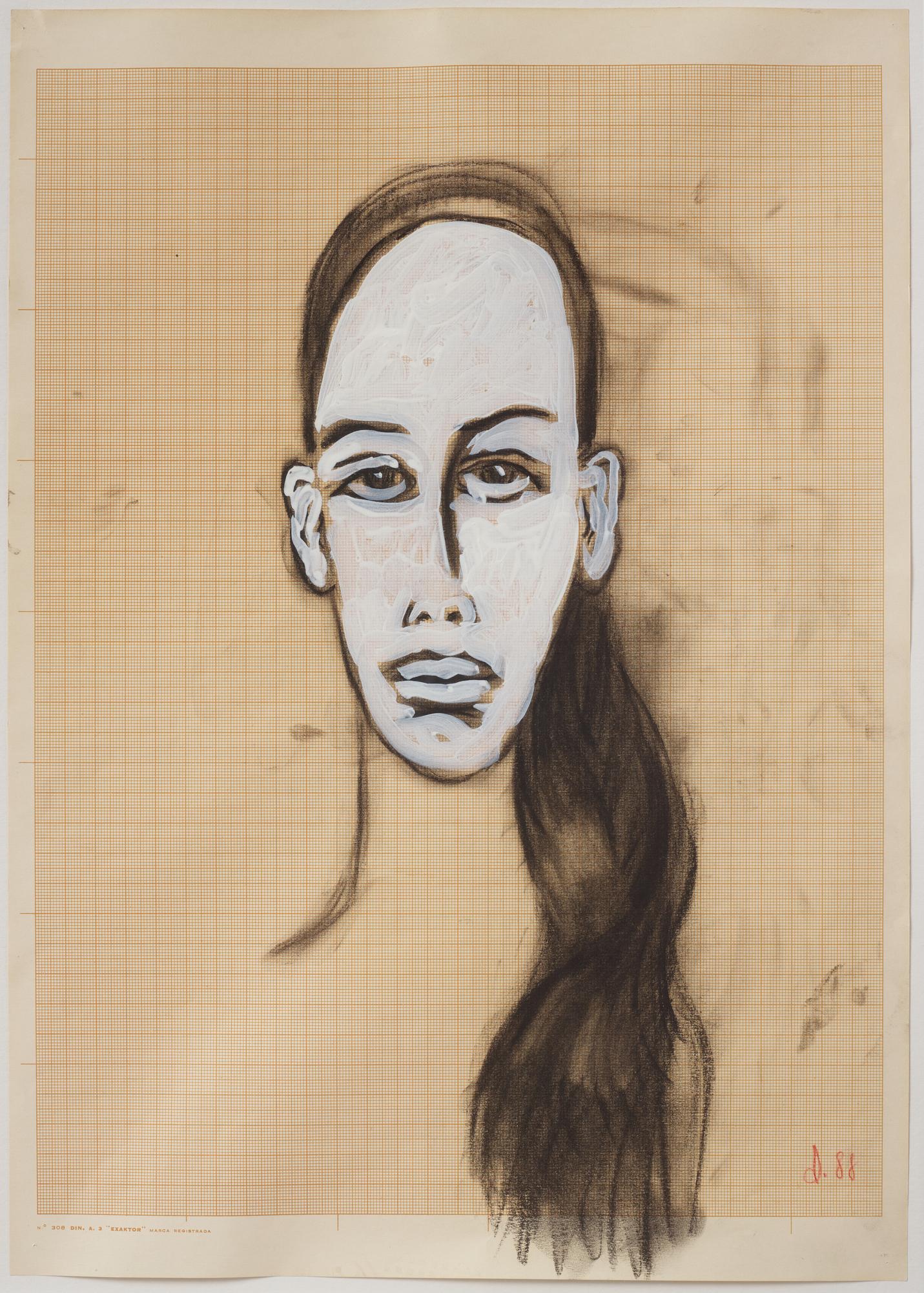 Jiri Georg Dokoupil, Portrait of a woman.