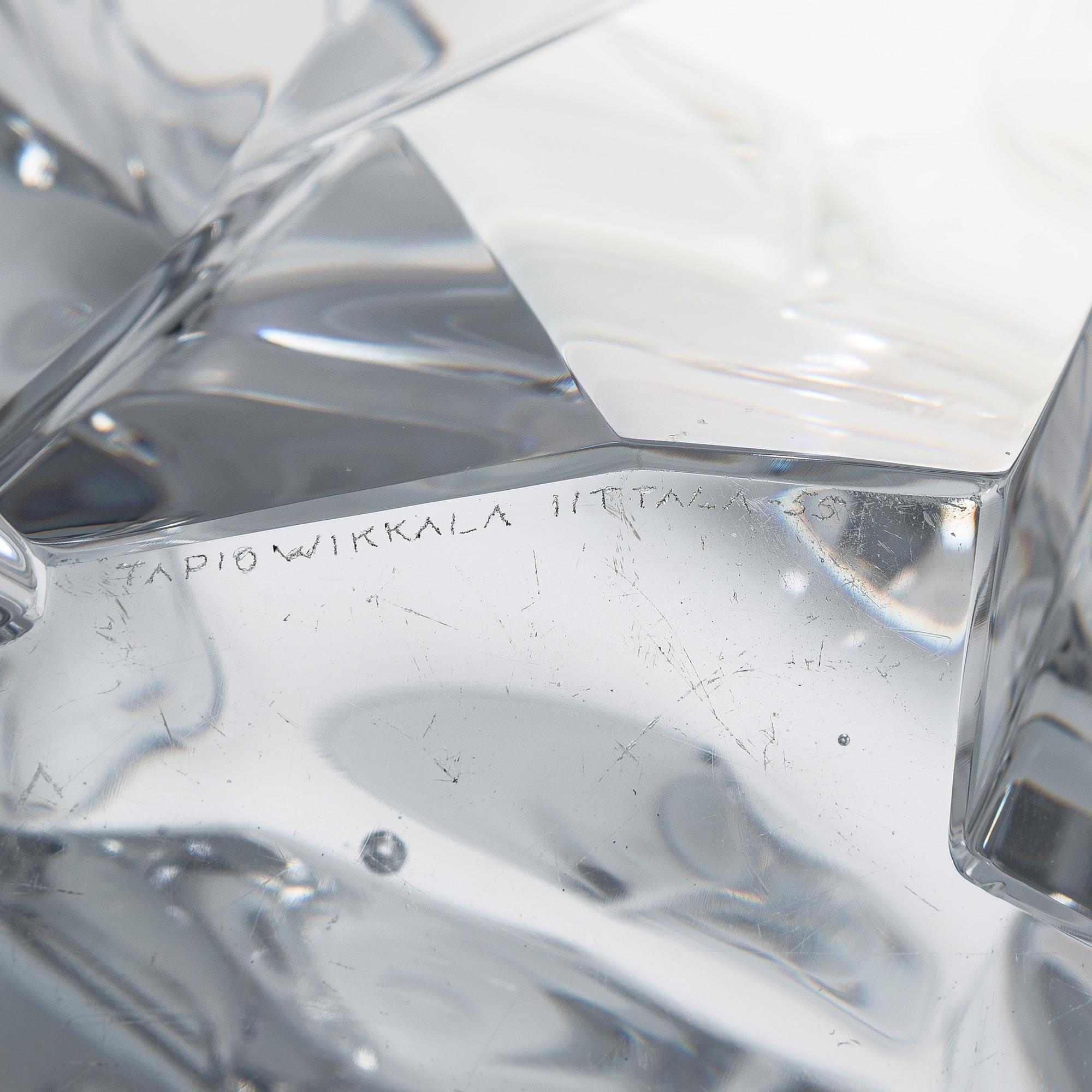 Tapio Wirkkala, vas, 3525=3825 "Isberg", signerad Tapio Wirkkala Iittala -55.