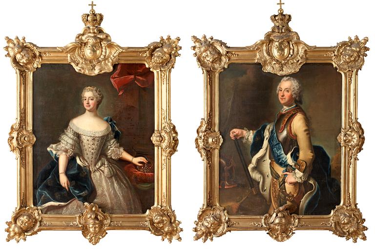 Antoine Pesne Hans krets, "Kronprinsparet Adolf Fredrik (1710-1771) Lovisa Ulrika" (1720-1782).