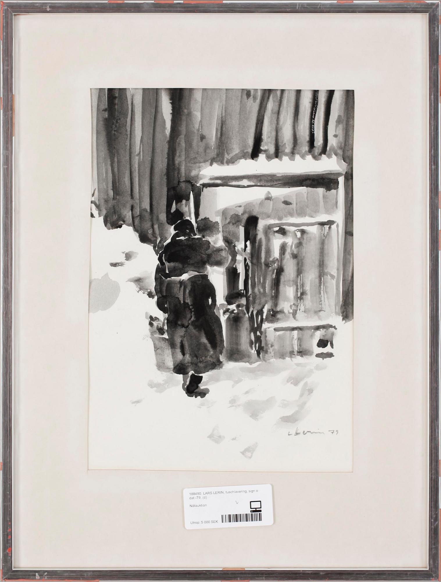 LARS LERIN, tuschlavering, sign o dat -79.