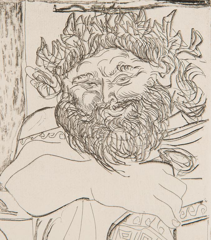 Pablo Picasso, "Bacchus et Femme de Profil".
