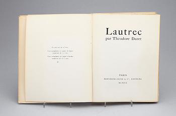 BOK, "Lautrec" av Théodore Duret, Bernheim-Jeune Paris 1920.