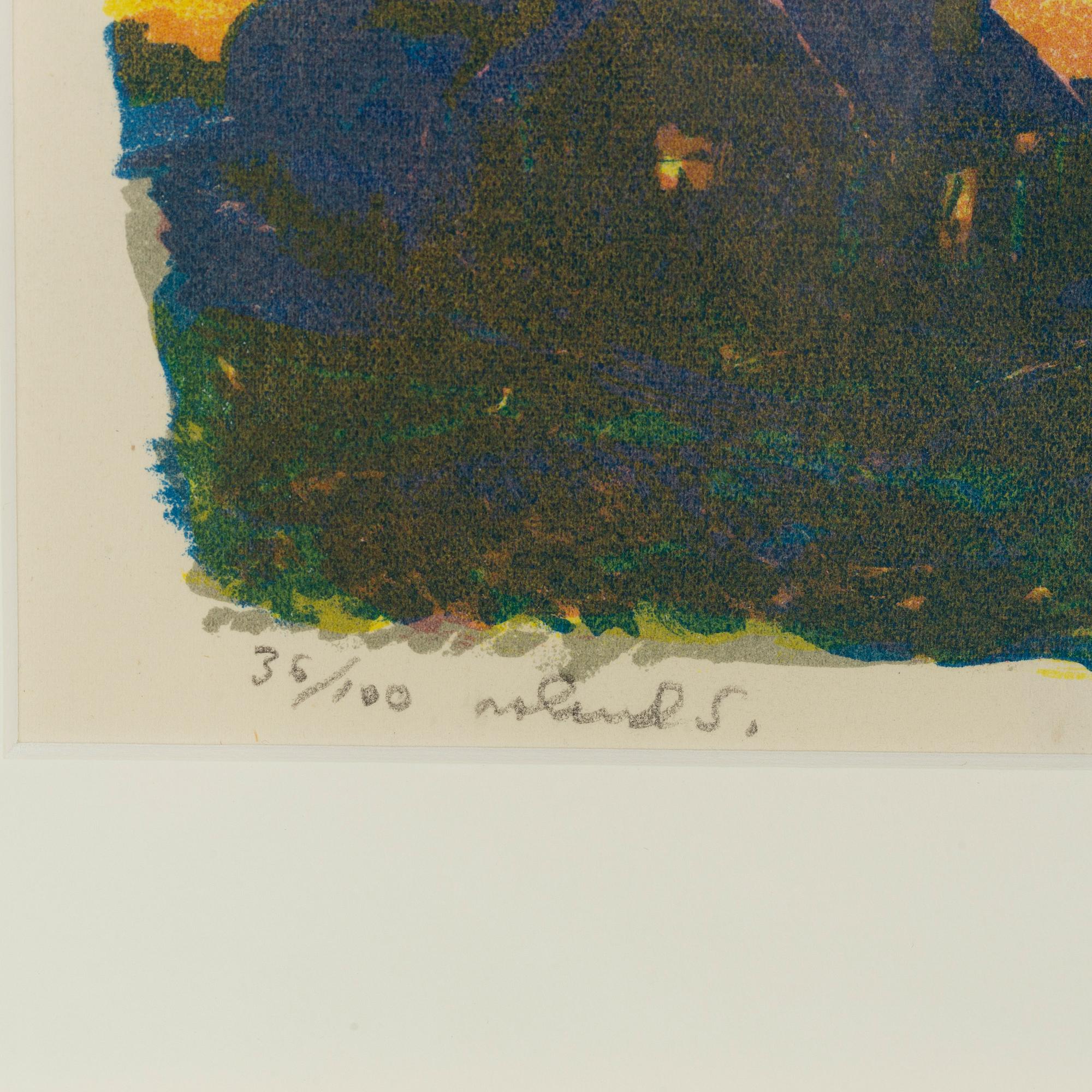 Roland Svensson, 4 lithographs in color, signed and numbered.