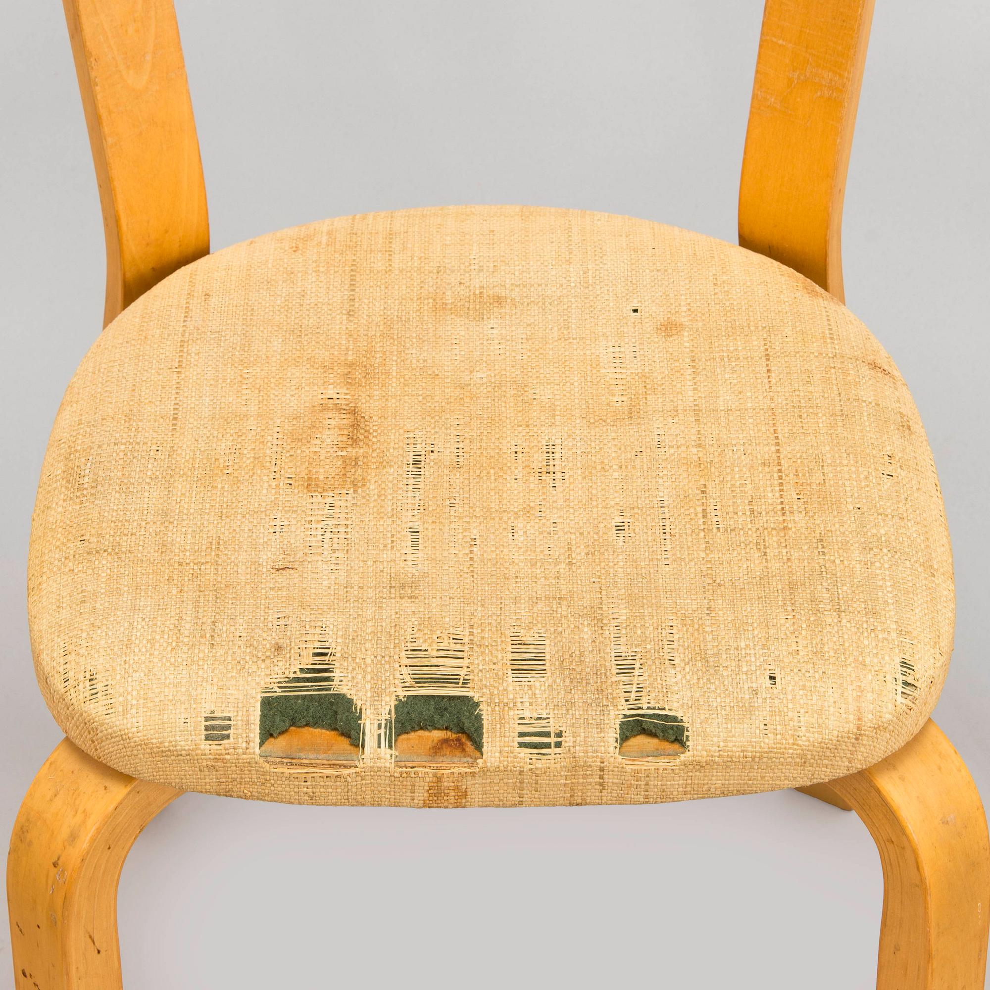 Alvar Aalto, A set of five late 20th century '69' chairs, for Artek, Finland.