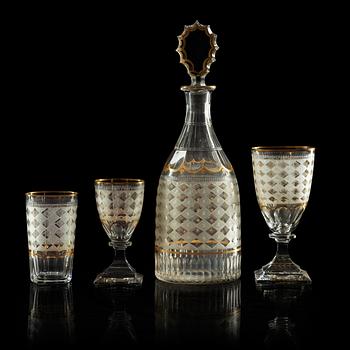 799. A Swedish Kosta 'Odelberg' 46 pieces glass service.