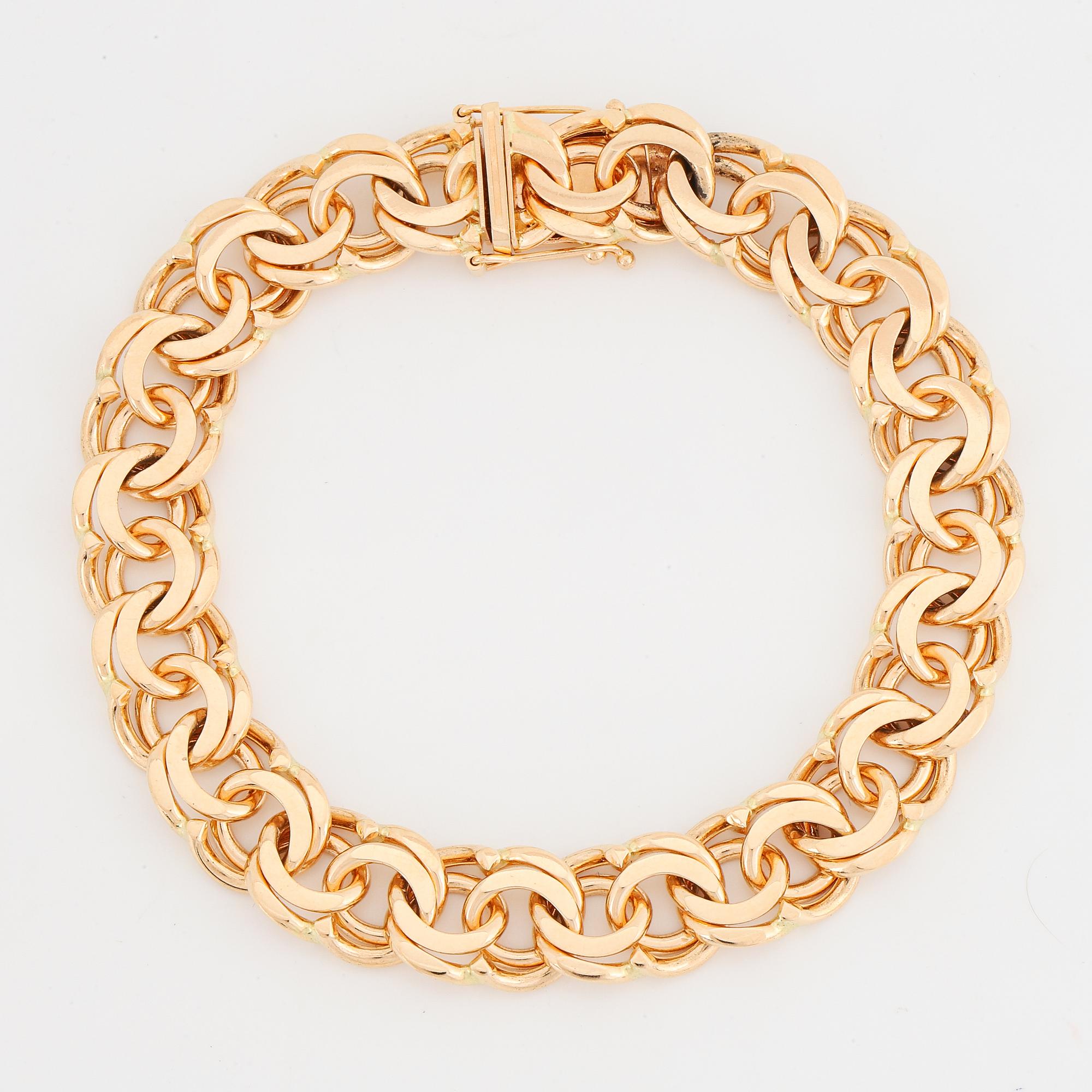 Armband, Bismarcklänk, 18K guld.