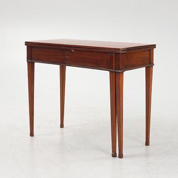 A late Gustavian mahogany card table.