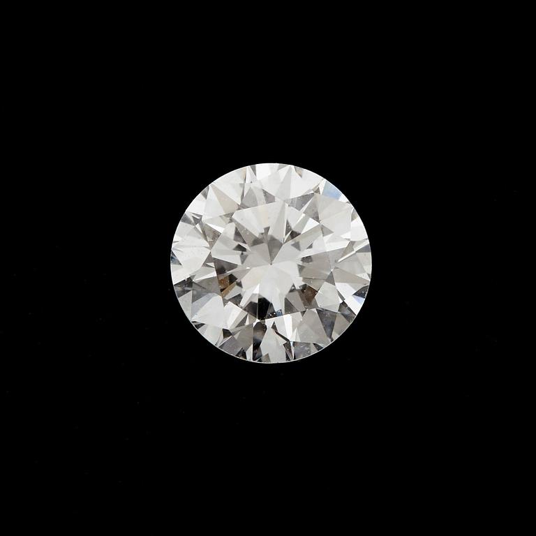 A loose round brilliant-cut diamond weight 0.55 ct quality ca D/E if.