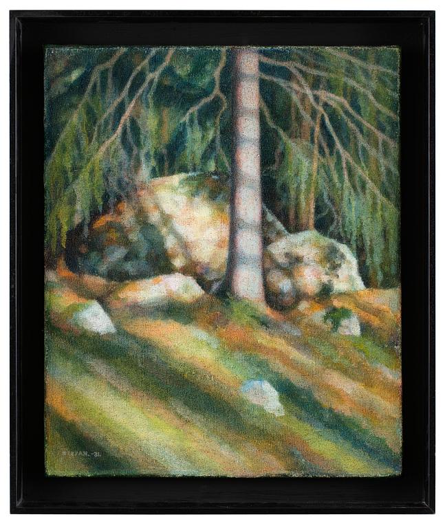 Stefan Johansson, Rocks in a forest.