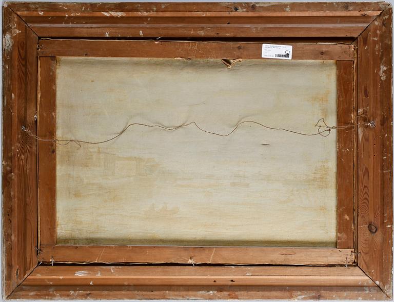 OKÄND KONSTNÄR. Olja på duk. Sign CL. 1800/1900-tal.