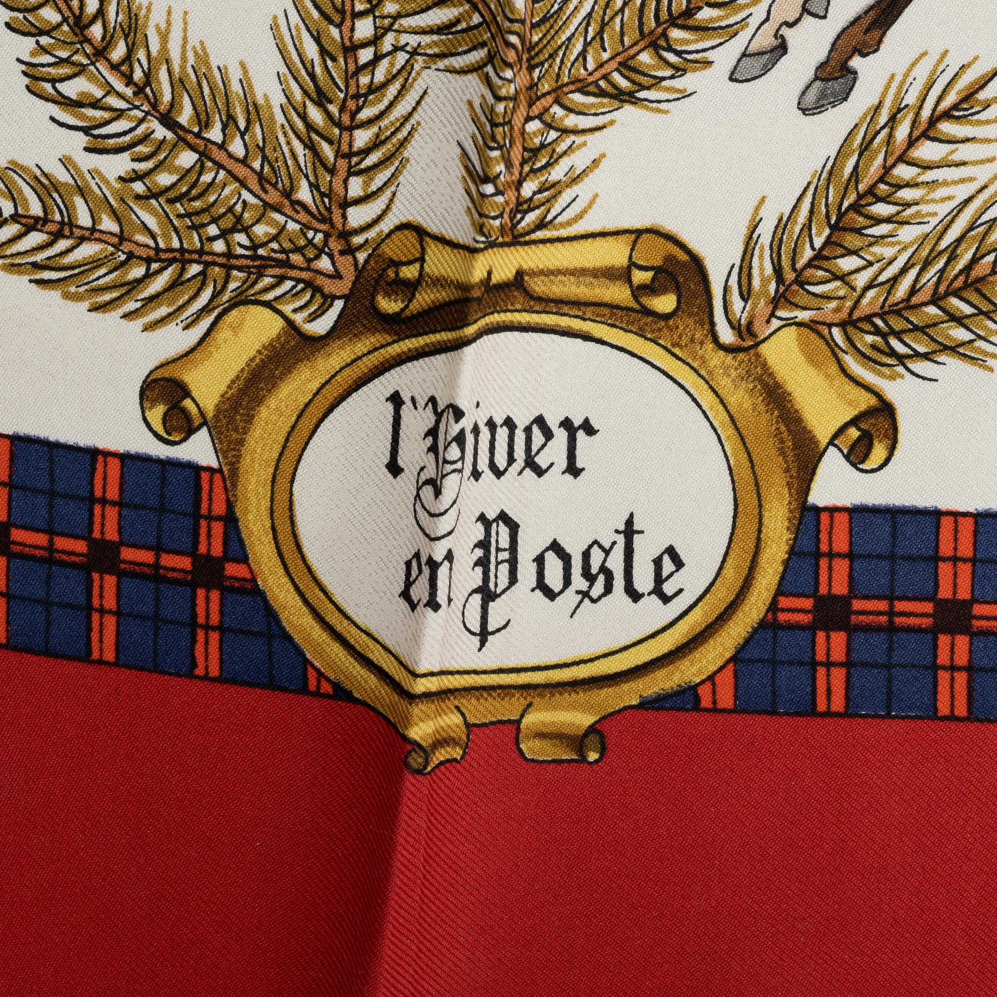 Hermès, two silk scarves.