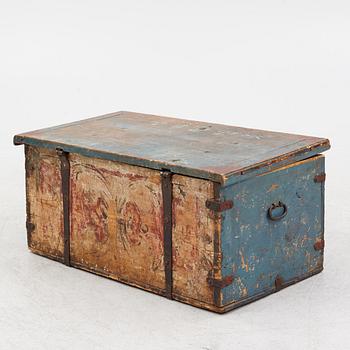 A painted chest, dated 1831.