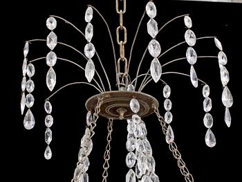 LJUSRING/KRONA, sengustaviansk, omkring 1800. Höjd ca 79 cm.