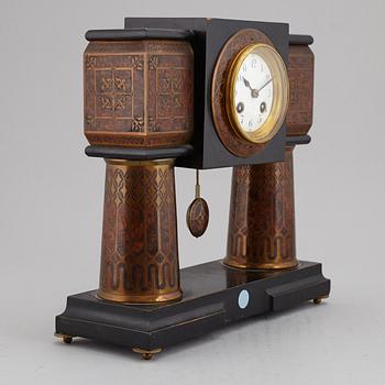 A German Art nouveau table clock, circa 1900.