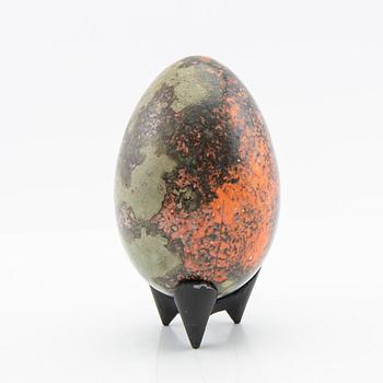 Hans Hedberg, sculpture, faience, egg, Biot, France.