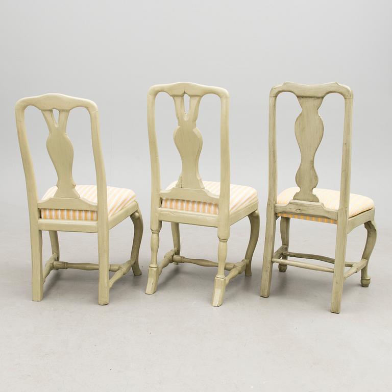 Six 18th Century late Baroque/Rococo chairs.