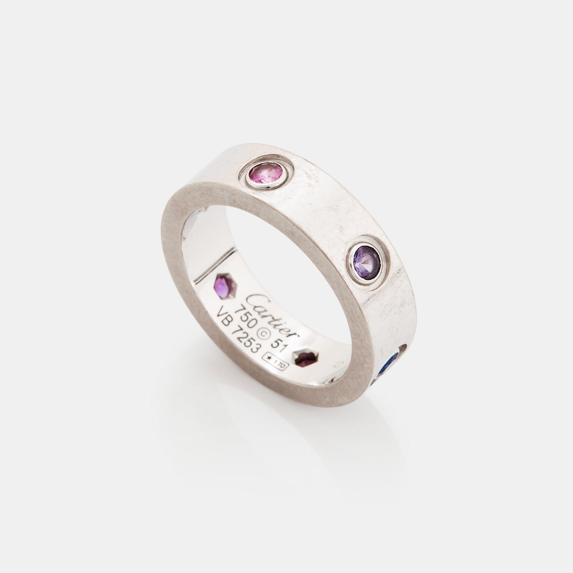 Cartier rainbow love ring cheap