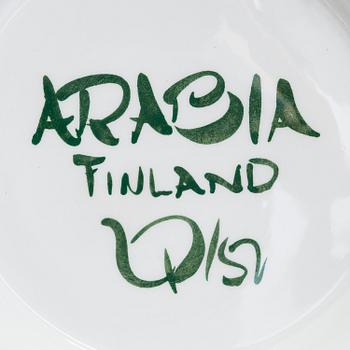ULLA PROCOPÉ, A 'Purppurajenkka' porcelain terrine with lid signed Arabia Finland.