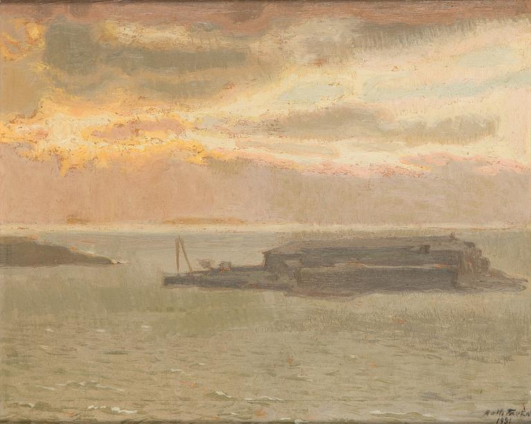 Antti Favén, olja på pannå, signerad och daterad 1931.