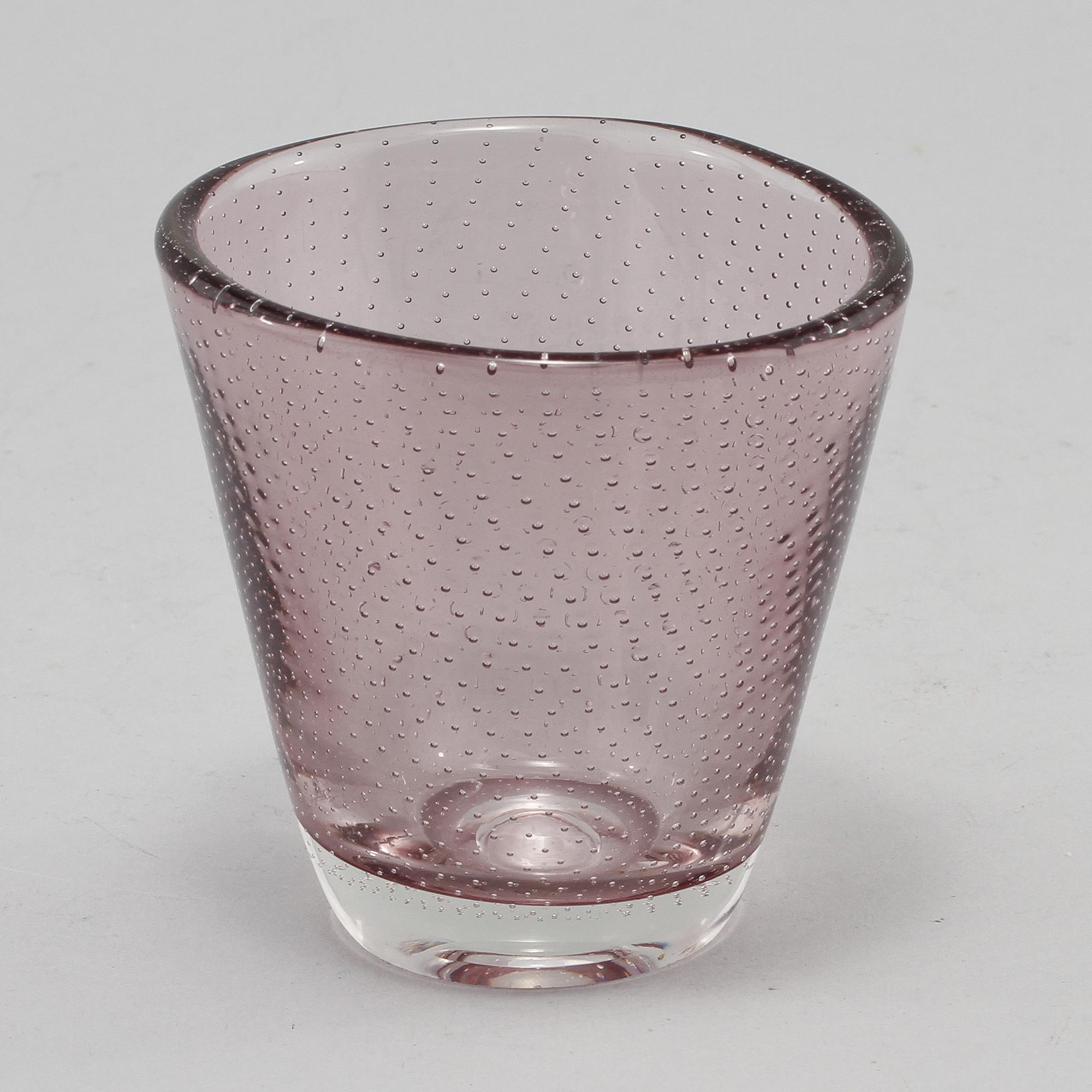 SKÅL, glas, Gunnel Nyman, Nuutajärvi Notsjö, omkring 1900-talets mitt.
