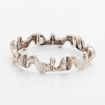 Björn Weckström, a sterling silver 'Cetus' bracelet. Lapponia 1979.