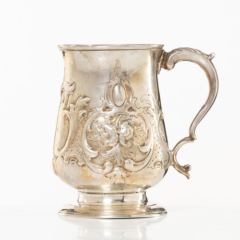 John King, mugg, silver, London, England 1774.