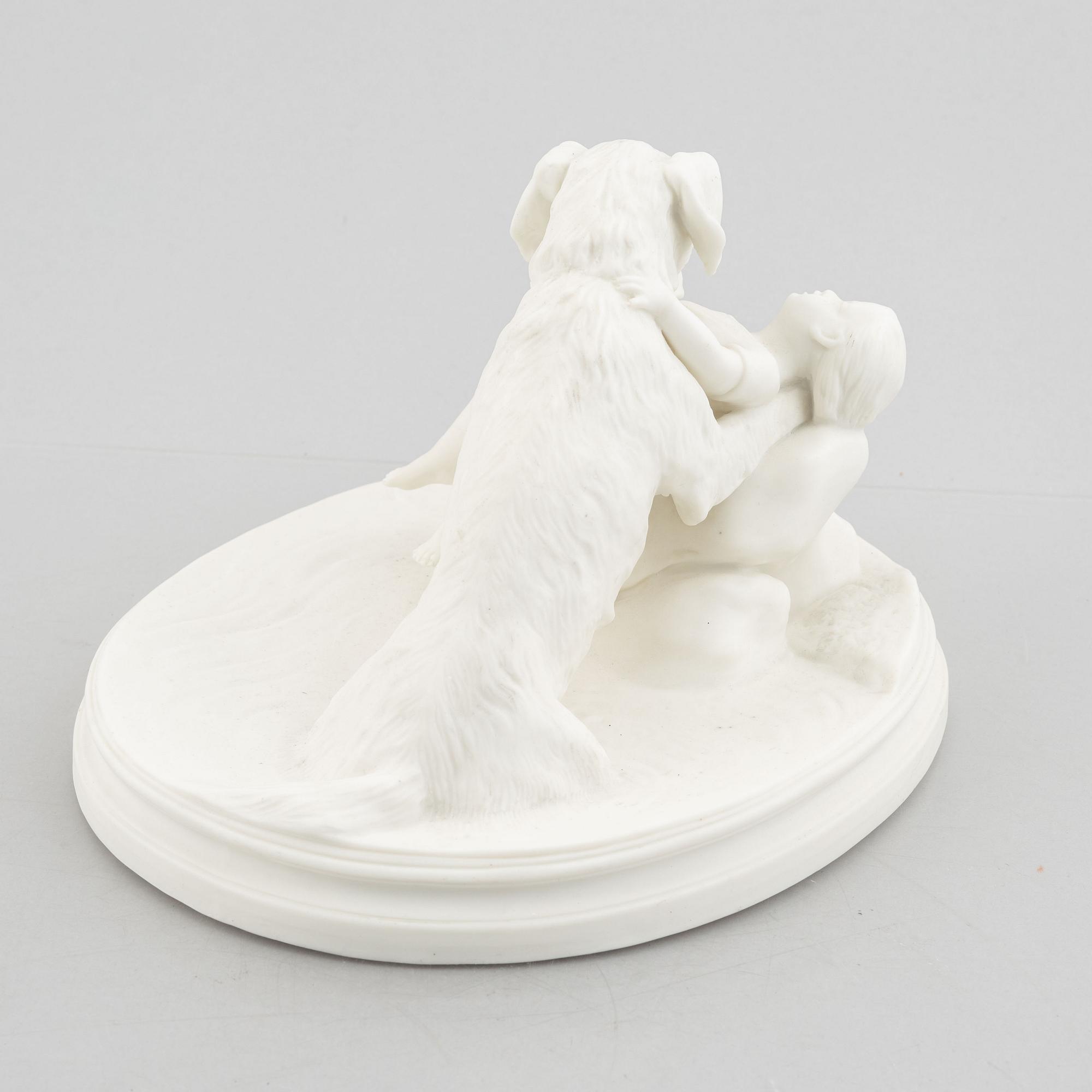 A biscuit porcelain figurine, 'Lifräddningen' Gustafsberg 1921.