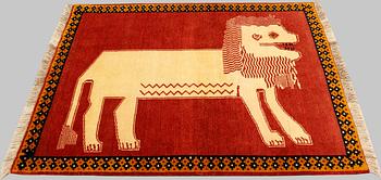 Matta, figural Qashqai, ca 137 x 95 cm.