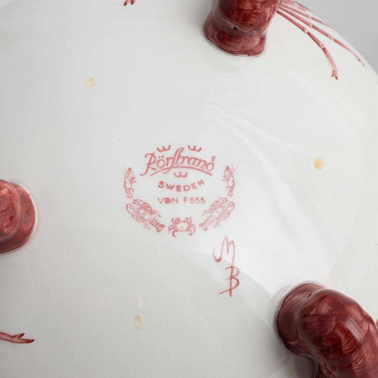 Kräftservis, flintgods, 13 delar, Rörstrand, 1900-talets andra hälft.