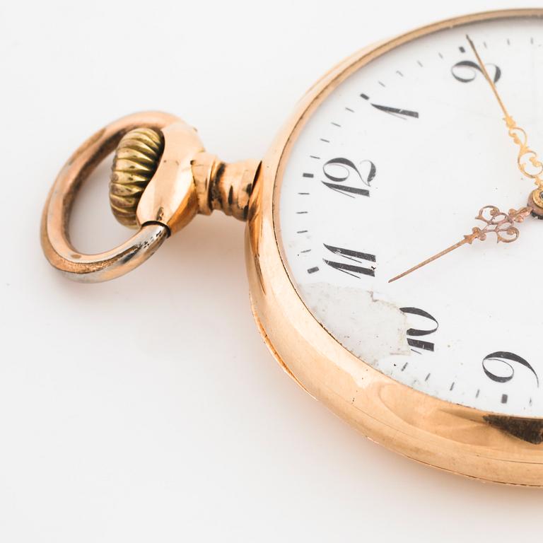 POCKET WATCH, case marked "JW", 50 mm.