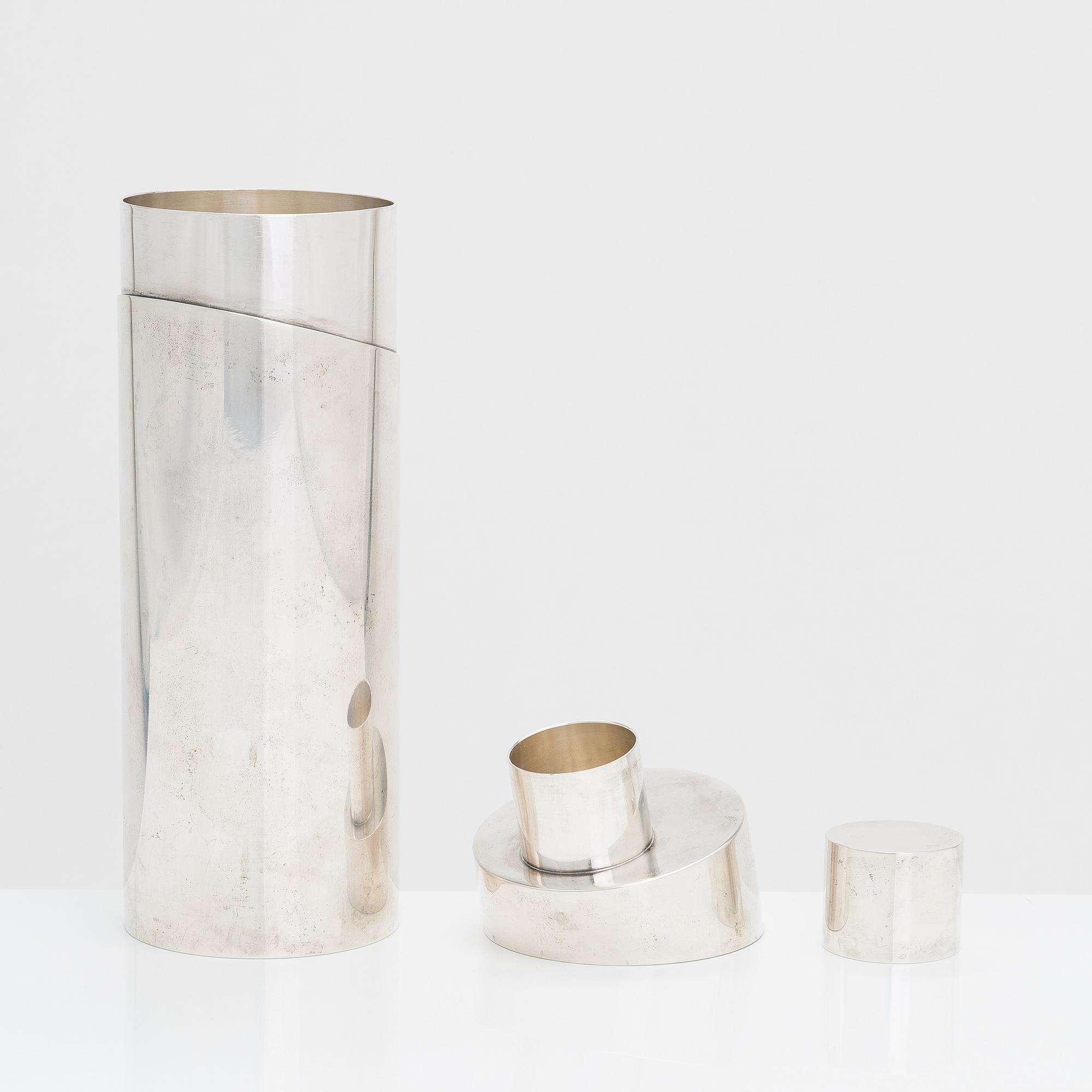 Lino Sabattini, Cocktailshaker "Windsor", försilvrad. Christofle, Frankrike. Formgiven 1956.