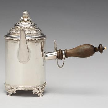 Jöns Granbom, kaffekanna, silver, Stockholm 1785. Gustaviansk.