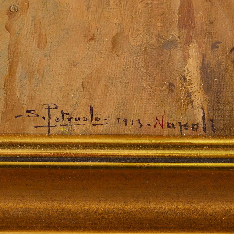 SALVATORE PETRUOLO, oil on canvas, signed and dated 1913.