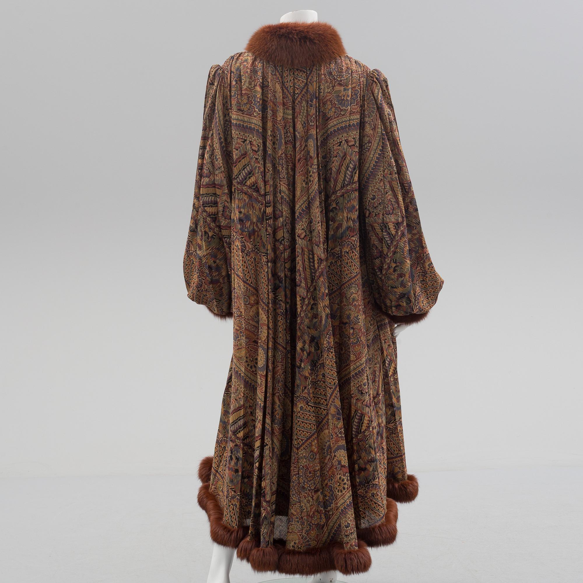 A fur trimmed coat from Grünstein G product, Finland.