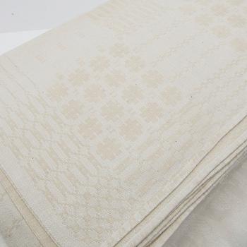 Handdukar 7+8 st linne/damast 1900-talets första hälft.