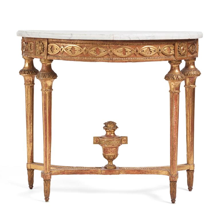 A Gustavian console table.