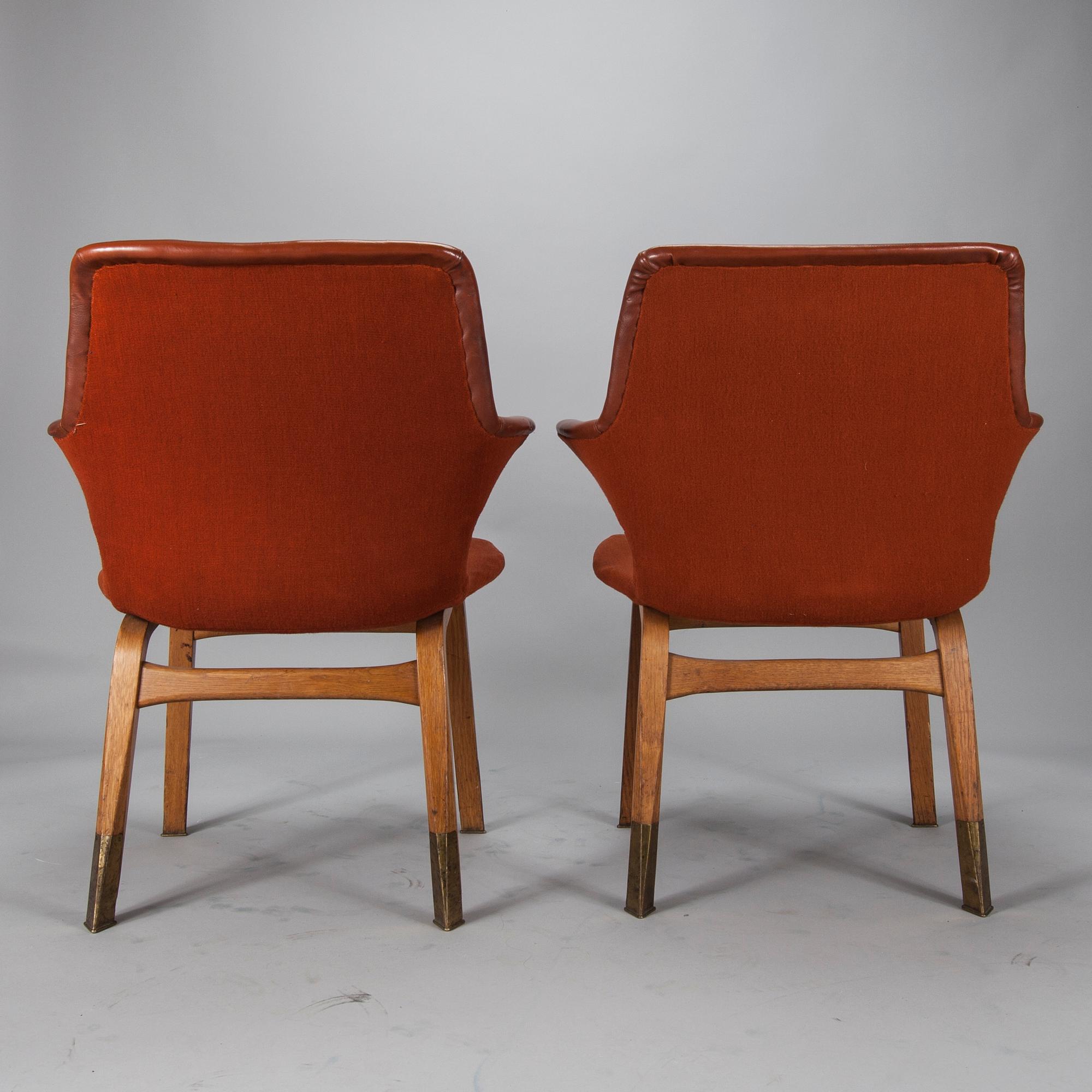 STOLAR, ett par, "Lulu" design Ilmari Tapiovaara, märkta Asko, 1960-tal.