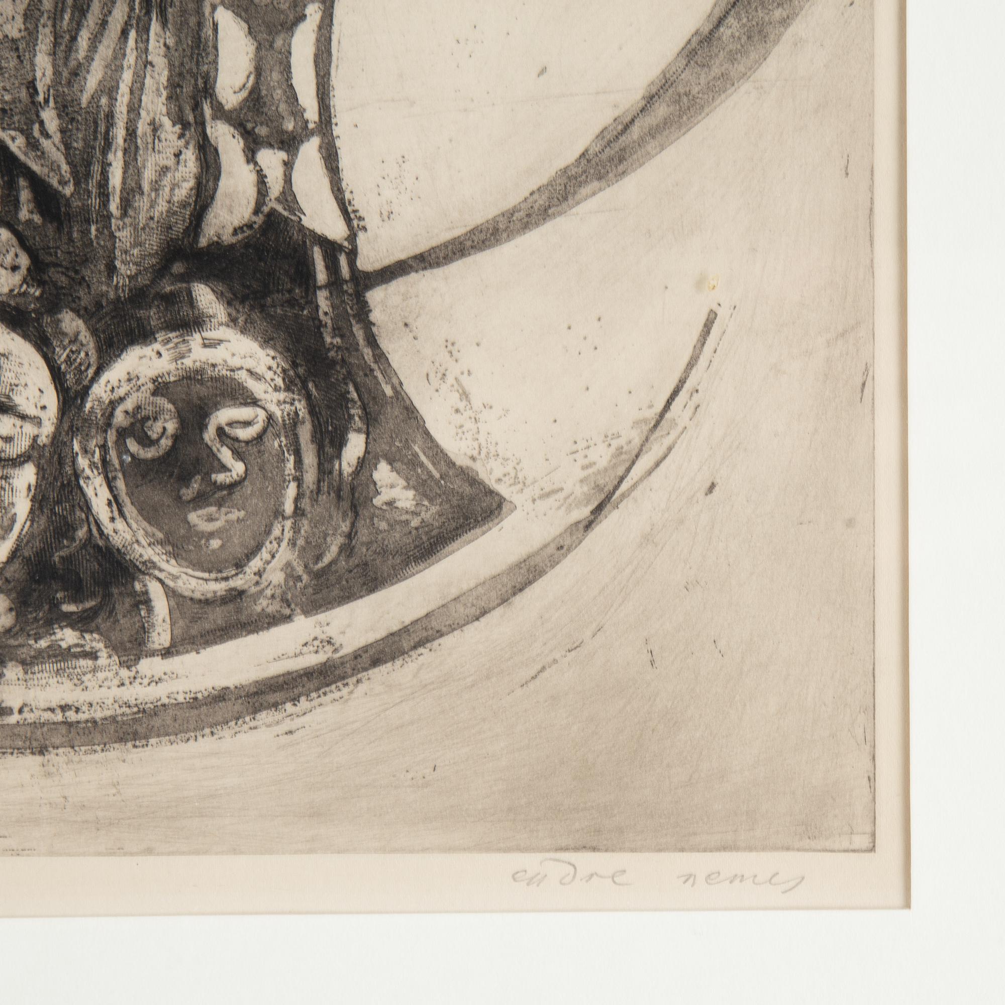 Endre Nemes, etching, 1946, signed 1/50.