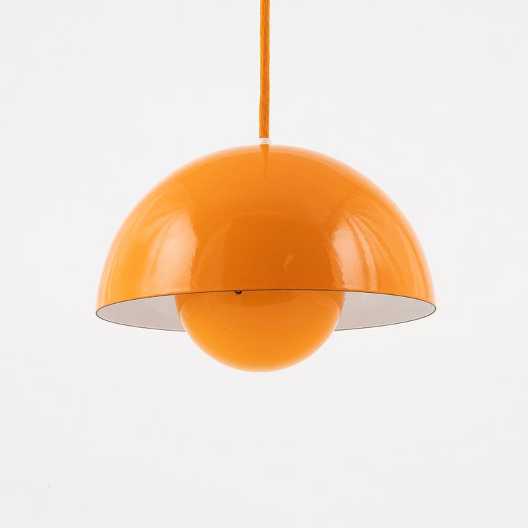 Verner Panton, a 'Flower pot' ceiling lamp, Louis Poulsen, Denmark, 1970's.