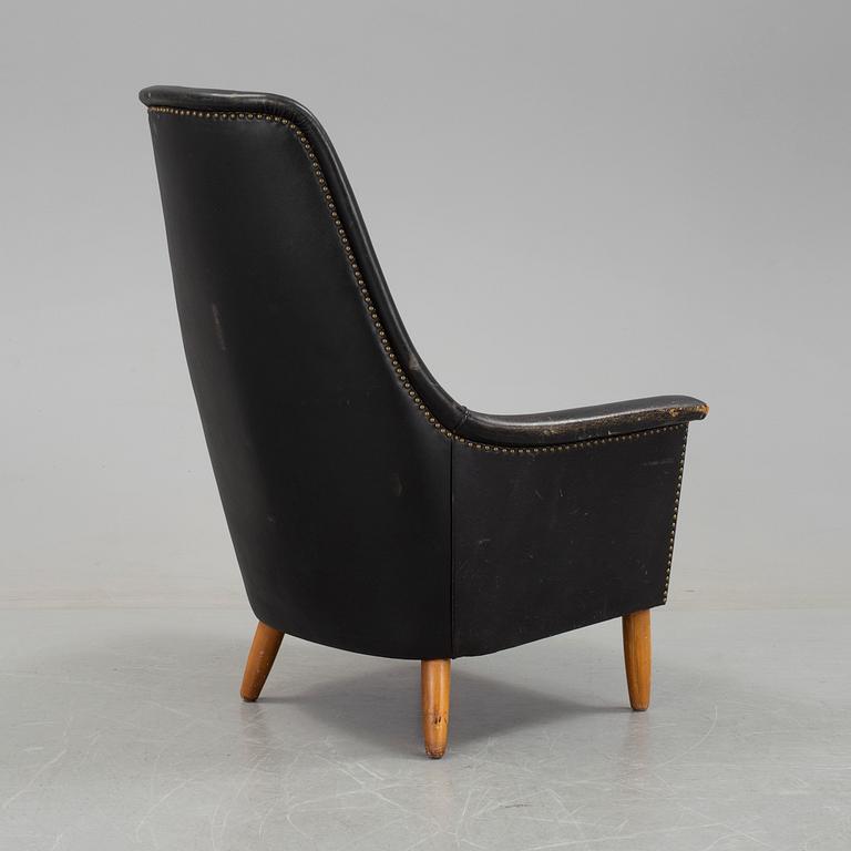 A leather easychair 1950/60s.